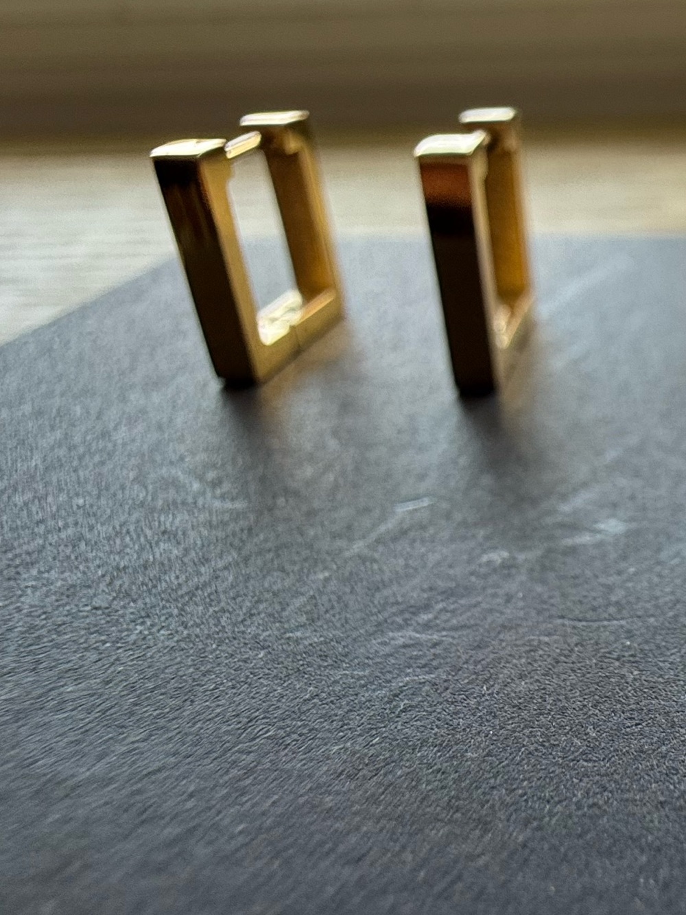 14k Gold-Filled Square Hoop Earrings - Picture 2 of 4